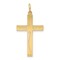 14K Gold Laser Designed Cross Pendant Charm Jewelry 31 x 17mm